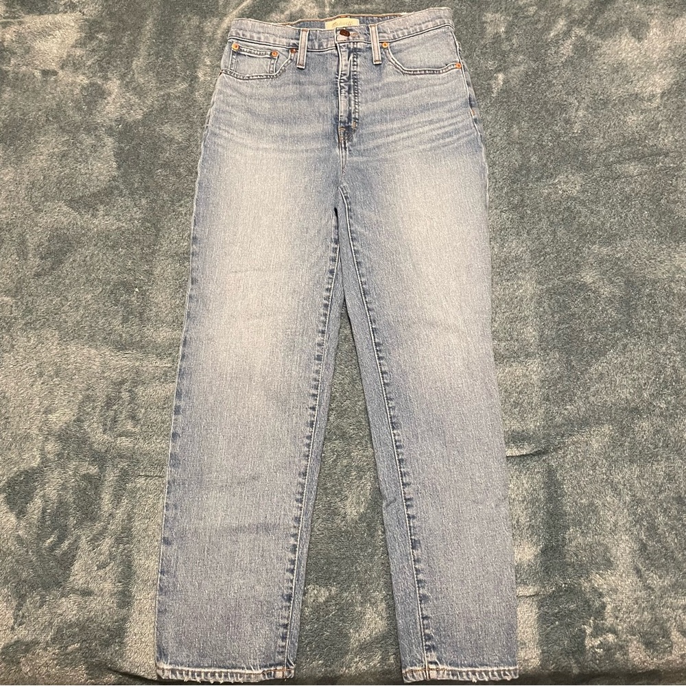 Madewell Classic Straight Jeans Women's Light Wash Denim High Rise size 28